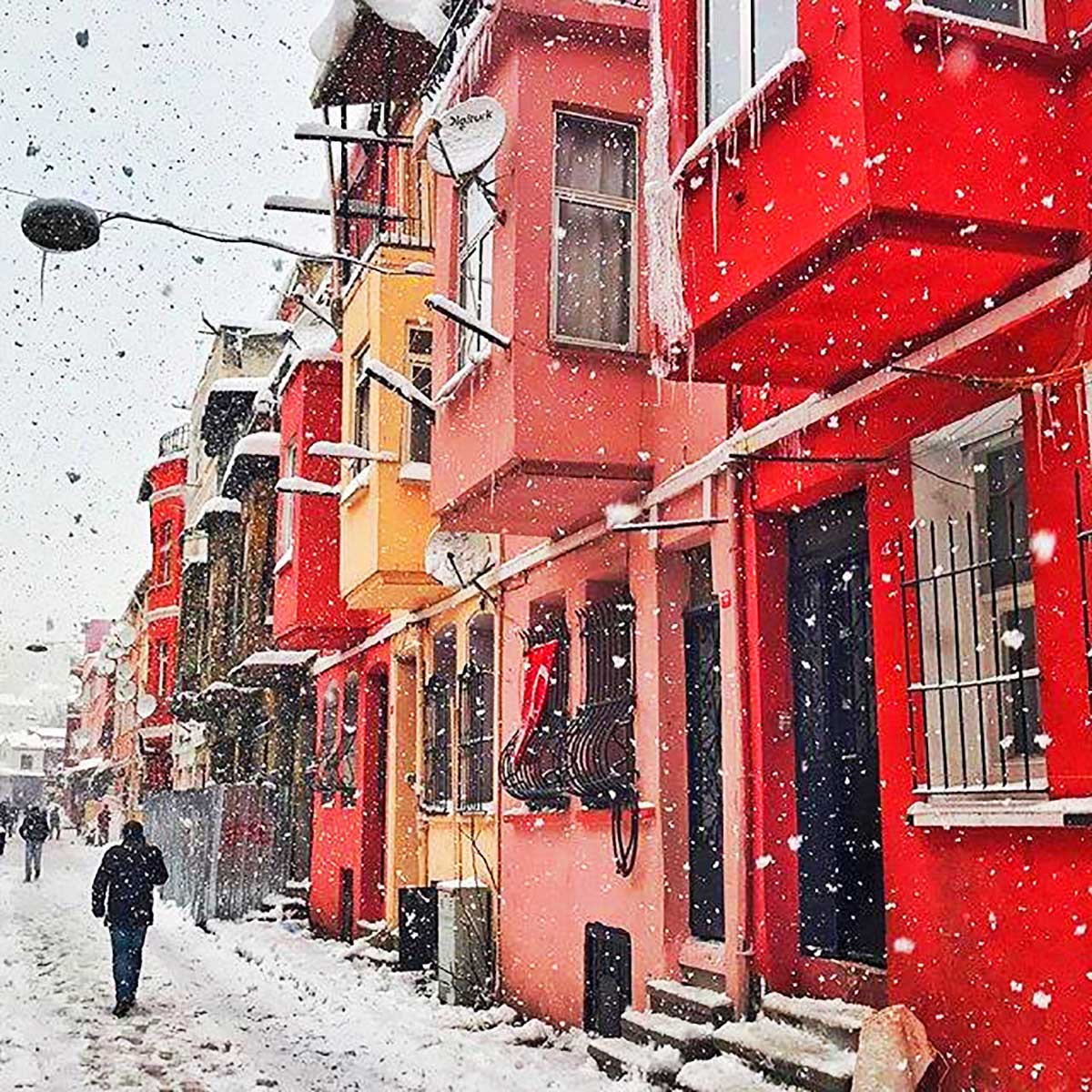 Snow Blankets Istanbul Best Snow Shots from Magical City
